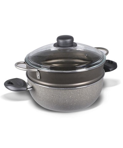 1 - Vaporiera Trudi 24 cm con coperchio in vetro