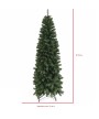 4 - Albero di Natale artificiale slim cm 180 Ben Nevis folto salvaspazio