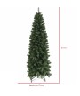 4 - Albero di Natale artificiale slim cm 210 Ben Nevis folto salvaspazio