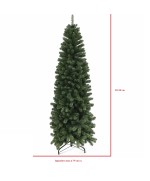 4 - Albero di Natale artificiale slim cm 210 Ben Nevis folto salvaspazio