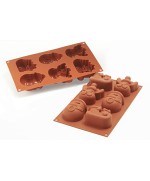 1 - SILIKOMART STAMPO DOLCI SILICONE 6 FUNNY CHRISTMAS RENNA NATALE SF 137