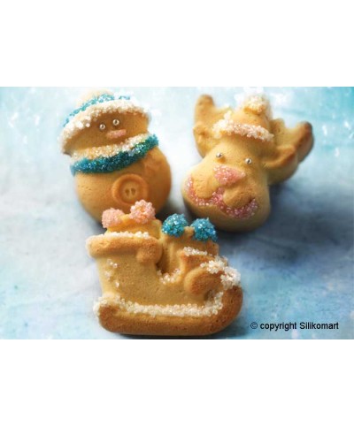 2 - SILIKOMART STAMPO DOLCI SILICONE 6 FUNNY CHRISTMAS RENNA NATALE SF 137