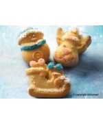 2 - SILIKOMART STAMPO DOLCI SILICONE 6 FUNNY CHRISTMAS RENNA NATALE SF 137