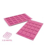 1 - SILIKOMART STAMPO SILICONE FORNO MINI WAFFEL CLASSIC RETTANGOLARI SF 147
