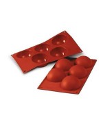 1 - SILIKOMART STAMPO NUOVO DOLCI TORTE IN SILICONE 5 SEMISFERE CUPOLA SF 001