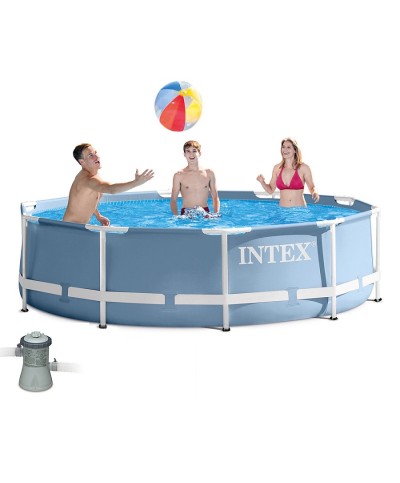 1 - Piscina fuori terra rotonda Intex 28702 Prisma 305 x 76 cm con pompa scaletta