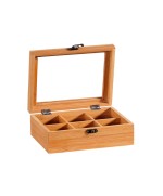 1 - Contenitore porta bustine di te' tisane Kesper bamboo 6 scomparti