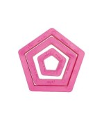 1 - DECORA SET 3 STAMPI FORME TAGLIAPASTA TAGLIA PASTA BISCOTTI PENTAGONO