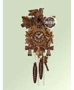 1 - OROLOGIO A PENDOLO NOCE AL QUARZO CUCU CUCù FORESTA NERA KU 3532