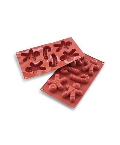 1 - SILIKOMART STAMPO DOLCI BISCOTTI SILICONE 4 GINGERBREAD GINGER SF 106