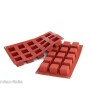1 - Stampo multiporzioni silicone 15 cubo Silikomart sf 105