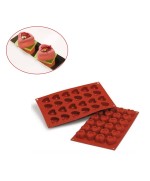 1 - Stampo in silicone Savarin 24 cuori piccoli Silikomart SF089