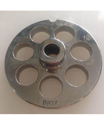 1 - REBER PIASTRA TC 22 DIAMETRO 18 MM ACCIAIO INOX PER TRITACARNE ELETTRICO