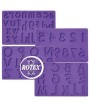 1 - WILTON SET 4 STAMPI IN SILICONE ALFANUMERICO LETTER E NUMERI DECORO TORTA
