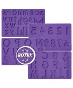1 - WILTON SET 4 STAMPI IN SILICONE ALFANUMERICO LETTER E NUMERI DECORO TORTA