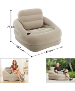 3 - Poltrona gonfiabile grigia Intex 68587