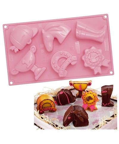 1 - PAVONI IDEA STAMPO SILICONE FORNO 6 EQUITATION DOLCI MULTIPORZIONE FR 087