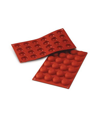 1 - Stampo silicone 24 pomponettes semisfere Silikomart
