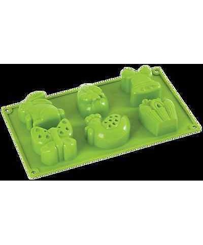 1 - PAVONI STAMPO STAMPI SILICONE EASTER DELIGHT PASQUA 6 PORZIONI FR 081