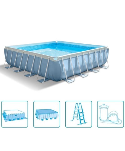 1 - Piscina fuoriterra quadrata Intex 28766 cm 488x488x122