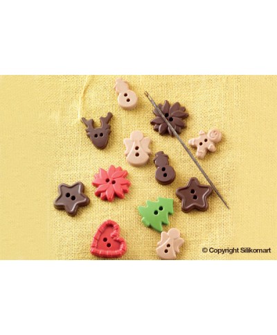 2 - Stampo cioccolatini xmas buttons silicone SCG41 Silikomart