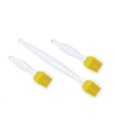 1 - SILIKOMART SET 3 PENNELLI GIALLO SPATOLE IN SILICONE PER DOLCI ACC 025