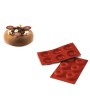 1 - Stampo silicone 6 savarin ciambelline Silikomart SF012 multiporzione