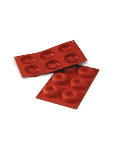 2 - Stampo silicone 6 savarin ciambelline Silikomart SF012 multiporzione