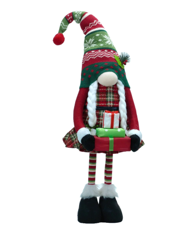 2 - Gnomo Natalizio con gambe allungabili altezza max 100 cm 421278