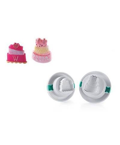 1 - SILIKOMART STAMPO TAGLIAPASTA ESPULSIONE SET 2 PZ  MINI CAKES TORTE TAG 05