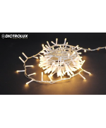 3 - Catena luminosa Luci LED Bianco Caldo 500 cavo trasparente