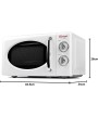5 - Girmi Forno a cottura microonde 20 lt FM21 Retrò Vintage Bianco