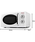 5 - Girmi Forno a cottura microonde 20 lt FM21 Retrò Vintage Bianco