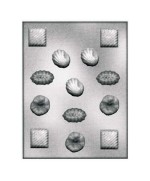 5 - SILIKOMART STAMPO CIOCCOLATO VARIE IN PLASTICA PER GELATINE FRUTTA 905102