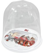 3 - Portapandoro - Portapanettone con Campana Trasparente e Base Bianca