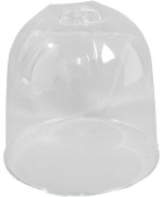 5 - Portapandoro - Portapanettone con Campana Trasparente e Base Bianca