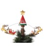 1 - Puntale Natalizio Rotante con Slitta, Luci e Musica – Per Albero di Natale