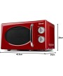 5 - Girmi Forno a cottura microonde 20 lt FM21 Retrò Vintage Rosso