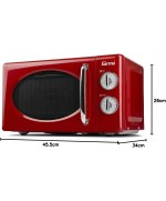 5 - Girmi Forno a cottura microonde 20 lt FM21 Retrò Vintage Rosso