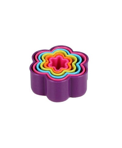 1 - EVA SET 6 STAMPI TAGLIAPASTA FIORE TAGLIA BISCOTTI TAGLIABISCOTTI COLORATI