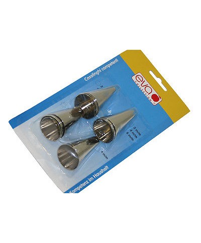 1 - EVA 10 CORNETTI BECCUCCI PUNTE BOCCHETTE NICHELATE DECORAZIONE DOLCI TORTE