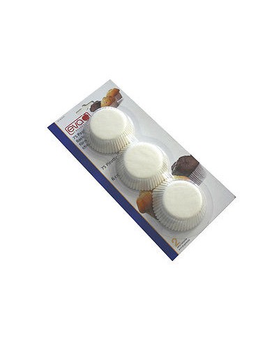 1 - KIT 75 PZ PIROTTINO BIANCO PIROTTINI MONOCROMATICO BIANCHI DOLCI ø 6 CM