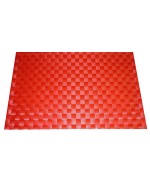 1 - TOVAGLIETTA ALL'AMERICANA INTRECCIATA TOVAGLIA TAVOLA  ROSSA CM 45 X 30