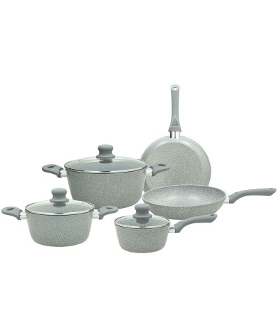 1 - Batteria di pentole 8 pezzi Tognana Stone&Style