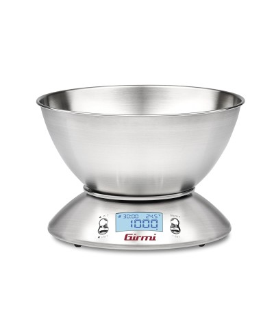 2 - Bilancia da cucina digitale con ciotola Girmi PS85 inox 5 Kg