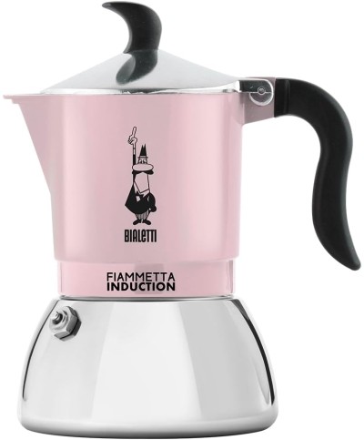 1 - Bialetti moka caffettiera Fiammetta Induction 2 tazze induzione rosa