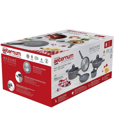 2 - Batteria di pentole 8 pezzi Aeternum Petra vera Madame 3.0 Full Induction