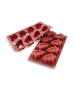 1 - SILIKOMART STAMPO DOLCI SILICONE 8 ALBERI NATALE PINO MULTIPORZIONE SF 108