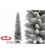 1 - Albero di Natale artificiale slim salvaspazio Monviso Innevato cm 210