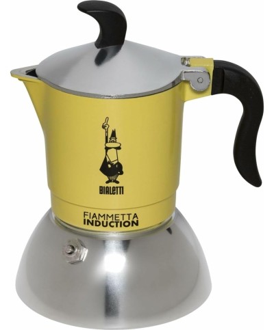 2 - Bialetti moka caffettiera Fiammetta Induction 2 tazze induzione Gialla